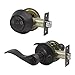 KNOBWELL 1 Pack Exterior Door Levers Door Lock Set with Double Keyed Deadbolt, Entry Door Handle Set with Deadbolt Lever Door Handle, Oil Rubbed Bronze (Keyed Alike)