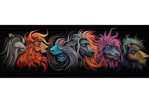Kit Diamant Strass Cristal Anti-Stress Broderie Diamant Adulte Animaux 30x70 cm