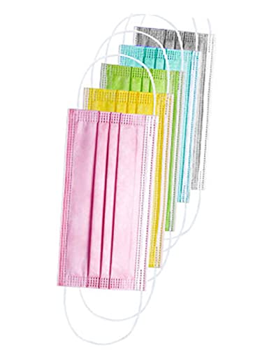 Image of La' Forte 3Ply Disposable Face Masks Multicolor Face Mask for Women and Men 3 Layer (100 Pcs Pack)
