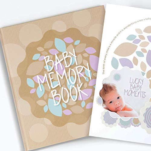 Baby Memory Book for First Year - Milestone Book for Boy & Girl | Use as a Scrapbook Album or Journal to Record Moments Since Pregnancy | Perfect Baby Shower Gift