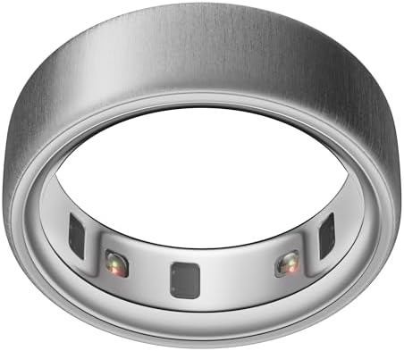 Oura Ring 第4世代 スマートリング – ブラッシュドシルバー – サイズ10 |iPhone/Android対応 |まずはサイズ確認:専用サイズキット対応|睡眠・心拍・フィットネスを計測|最長8日間バッテリー持続