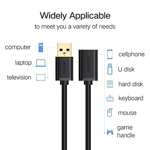Extensor Usb 3.0 Ugreen (3 Metros) Preto - 30127