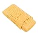 Cigar Holder Case Artificial Leather Portable 3 Finger Cigar Box Outdoor Business Use