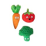 Fringe Studio Plush Dog Toy Set, Farm to Table, Small 3 Piece Set, Pet Shop Collection (662075)