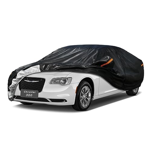 7 Layer Car Cover Custom Fit Chrysler 300/300M (2004-2025) Waterproof All Weather, Heavy Duty Outdoor Snow Sun Rain Uv Protection (Ships from US Warehouse, Delivery 3-8 Days) 7 Layer-Black-i