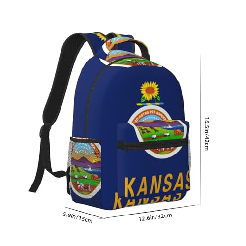 Sac à dos ordinateur portable Kansas State Flag validé article personnel - 2