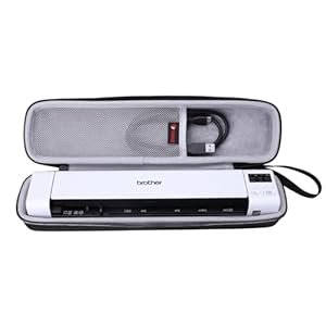 XANAD Hard Case for Brother DS-640 / DS-940DW/DS-740D / DS-720D/Doxie Go SE Duplex Compact Mobile Document Scanner(Light Gray)