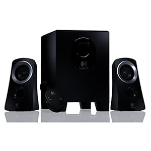 Logitech Z313 2.1 Multimedia Speaker System with Subwoofer, Full Range Audio, 50 Watts Peak Power, Strong Bass, 3.5mm Audio Inputs, UK Plug, PC/PS4/Xbox/TV/Smartphone/Tablet/Music Player – Black