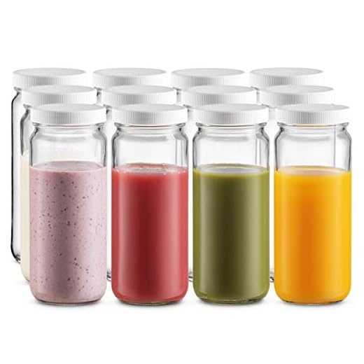 Paksh Novelty Travel Glass Drinking Bottle Jar 16 Ounce [12 Pack] Plastic Airtight Lids, Reusable Glass Water Bottle for Juicing, Smoothies, Kombucha, Tea, Milk Bottles, Homemade Beverages Bottle,