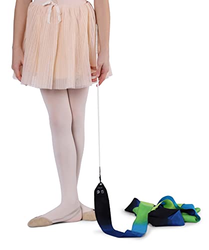 NOQ Dziewczynki Welurowe Rajstopy 50 DEN Nieprzezroczyste Damskie Invisible Toe Dance Gymnastic School Isadora, Perle, 146-164