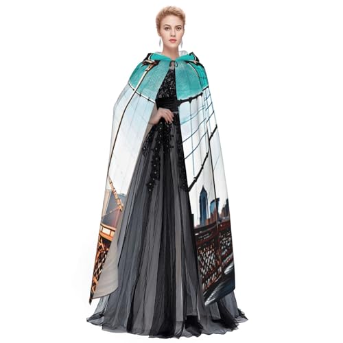 Cape à capuche polyvalente imprimé Brooklyn pour costume de chevalier - 4
