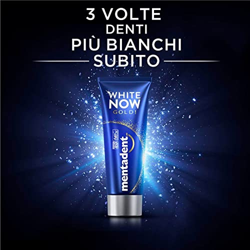 4x Mentadent White Now Gold! Dentifricio