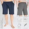CityComfort Pantaloni Corti Uomo, Comodo Pantaloncini Estivi con Tasche - Pacco 2 (3XL, Grigio Antracita/Navy) #3