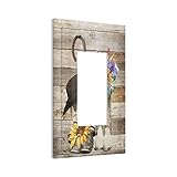 Rustic Western Hat Sunflowers In Cowboy Boots 1 Gang Light Switch Cover Single Rocker Wall Plate Decorative Electrical GFCI Switchplate Decora Faceplate for Bathroom Kitchen Home Decor
