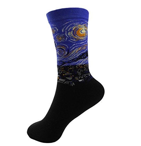 Famous Painting for Men's Art Patterned Casual Crew Cotton Socks3