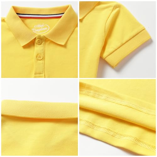 Image of Mud Kingdom Boys Polo Shirt Short Sleeve School Uniform Pique Polo Summer