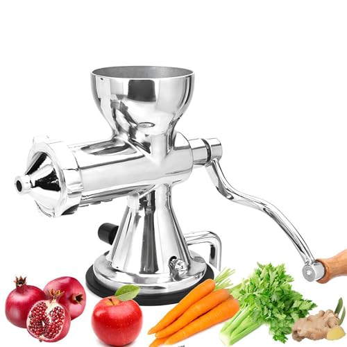 Exprimidor manual de limón resistente para cítricos, exprimidor de naranja, molinillo de alimentos de mano, 20 cm, acero inoxidable, rallador giratorio