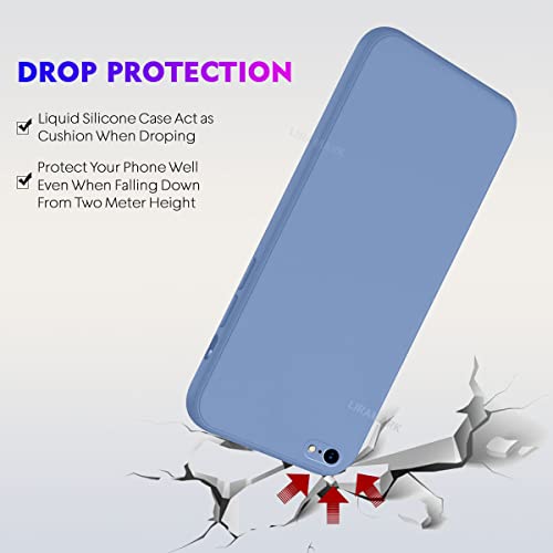 Image of LIRAMARK Silicone Soft Back Cover Case for Apple iPhone 6 / iPhone 6s (Silicone Blue)