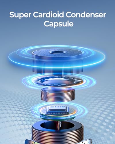 LUVUMVLT Wireless Microphones, Dual Handheld Dynamic Mic with Ultra-Stable Rechargeable Receiver | 200ft Freedom |Zero Dropouts | 40H Duration |Plug and Play| Karaoke Microphone for Singing, Meeting