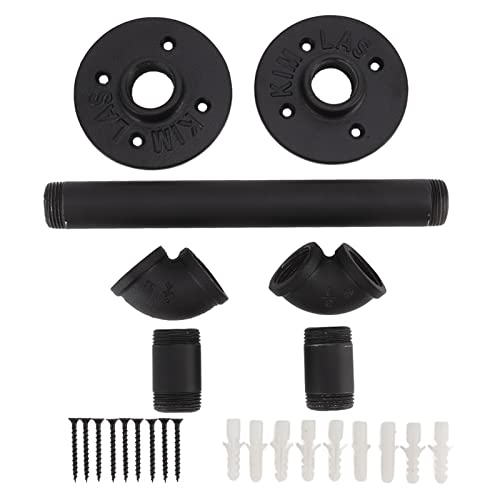 Manija de puerta de granero |Tirador de hierro negro estilo retro industrial para puertas correderas/garaje/armario |Mango decorativo resistente para interior y exterior del hogar