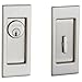 Baldwin PD006.ENTR Santa Monica Keyed Entry Pocket Door Set with Door Pull from, Satin Nickel