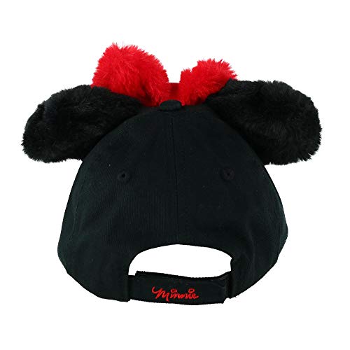 Jerry Leigh Disney Toddler Minnie Mouse Big Face Baseball Cap with 3D Plush Black3
