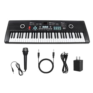 61 Key Keyboard Piano with Built-in Speaker and Microphone, Portable Electronic Digital Piano for Beginners, Perfect Musical Starter Instrument, Ideal Gift for Aspiring Musicians - Les Beatles, Paul McCartney, John Lennon, RIngo Starr, George Harrison