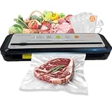 Selador a Vácuo de Alimentos MEGAWISE 202309 Modelo B, 4 Tipos de Alimentos, 3 Tipos de Sacos, Cortador Embutido, 80 kPa