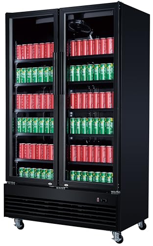 METRO Professional Frigorifico para Bebidas GSC2100B-NC, 949 L, 10 Estantes ajustables, Descongelación automática, Enfriamento ventilado, Iluminación LED interna, con Cerradura y 4 ruedas, negro