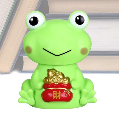 Byeaon Figurine solaire à tête branlante pour voiture, bureau, console centrale, décoration de bureau