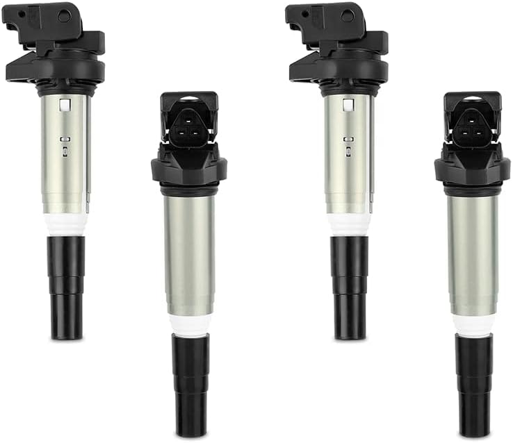 Mishimoto Ignition Coil Compatible With BMW M54, N20, N52, N54, N55, N62, S54, S62 2002+, Set of 4