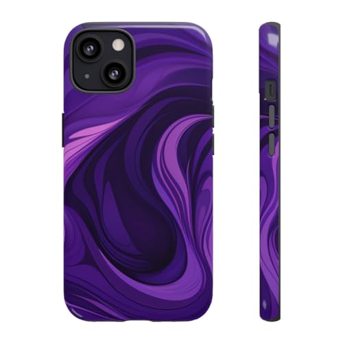 Coque iPhone 13 violette à motif abstrait pour sublimer votre look quotidien