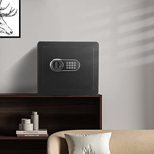 VEVOR Safe Tresor 1,2 Kubikfuß, Möbeltresor mit Feuerfester Geldtasche, Passwort & Schlüssel Digitaler Heimtresor Herausnehmbares Regal, Innenschrank, Wandtresor für Bargeld, Schmuck, Dokumente usw.