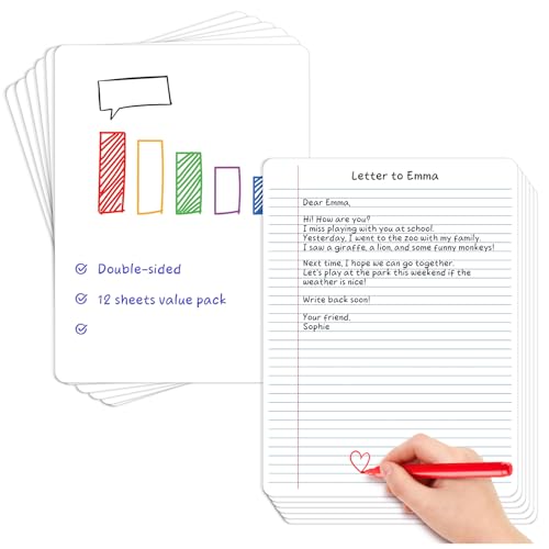 Papier tableau blanc effaçable avec lignes fournitures scolaires et de bureau