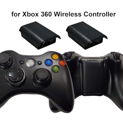 Image of LiXiongBao 10 Pcs Battery Cover Case for Xbox 360 Wireless Controller,Replacement Battery Pack Shell Compatible with Xbox 360(Black)
