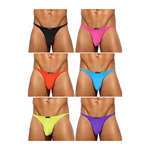 Arjen Kroos Mens Sexy G-String Pouch Underwear Low Rise Thong Bikini 6 Multipack