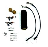 Tigress Deluxe Rigging Kit for Big Game Kite Fishing Such as Shark, Wahoo, Mahi Mahi, Tuna or Sailfish, Includes Clips, mounting Hardware, Cord, snubbers, Glass Rings or Snaps and Pulleys