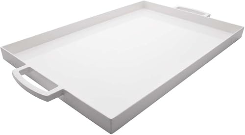 Bandeja rectangular dimensiones 19-12 pulgadas x 11-12 pulgadas Rectangle Blanco