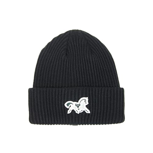 Bonnet noir cheval vert foncé aux finitions soignées et élégantes - 3