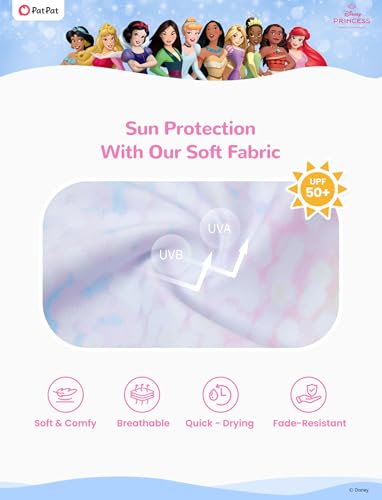 Image of Disney Frozen Stitch Princess Minnie Mouse Girls Swimsuit Long Sleeve Rashguard UPF 50 One Piece Bathing Suit Size 3M-13Y