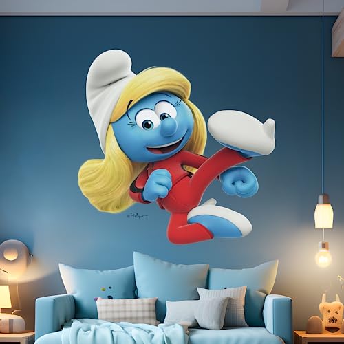 Vinilo decorativo EGD The Smurfs 10 x 10 pulgadas azul miniatura 1