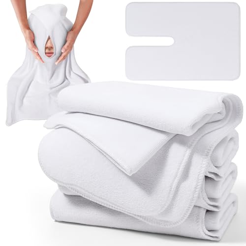 Noverlife 4 Pack U-Shaped Microfiber Facial Towels for Estheticians, Extra Thick Massage Face Towels for Professional Salons and Spa