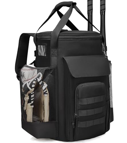 Baseball Bucket Bag Backpack Coaches Bucket Bag Fit 6 Gallon Buket Baseball Coaching Accessories with Multiple Pockets Tactical Style Softball Coaches Bags with Backpack Straps Bucket not included