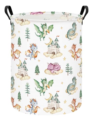 Image of Dragon Fabric Storage Bin Nursery Organizer Basket