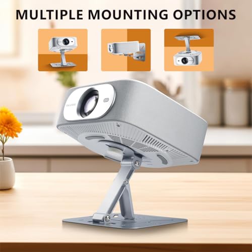 Image of ZORBES Projector Stand Desk Holder Bracket Metal Desk Support, 5 Adjustable Height, Universal Screw Mount Design, 10kg Loading Capacity, Office Home Theater Projector Holder