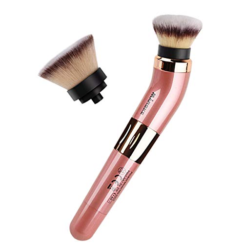 Preisvergleich Produktbild Elektrische Rotierende Make-Up-Bürste Tragbare 360-Grad-Rotationskosmetikbürste mit Premium-Grundierung Und Errötenden Batteriebetriebenen Bürstenköpfen