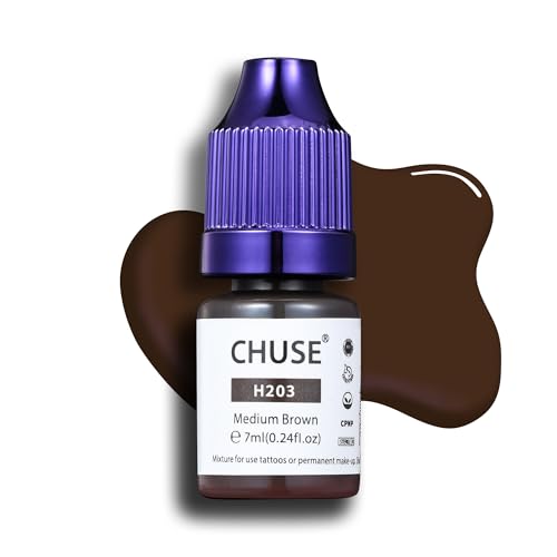 CHUSE Pigmenti liquidi per sopracciglia ibridi PMU 0,24 oz/7 ml (H203 Marrone medio)