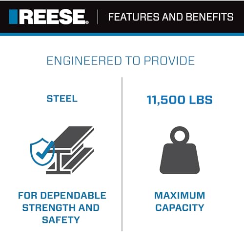 Reese 49913 Integrated Sway Control Weight Distribution Kit For Trailer , 11,500 lbs. Capacity, Shank Included.