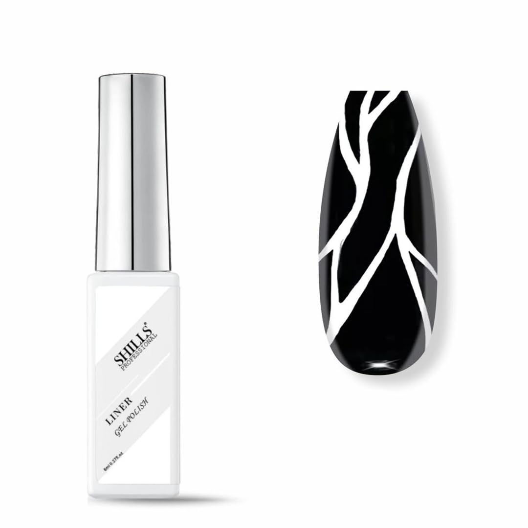 Shills Professional Liner Gel Nail Polish 15ml – Precision Nail Art Liner Gel with Fine Brush for Nail Design, UV LED Soak Off Gel Polish for Lines, French, Marble & Detailing (SPG-299)-image-43
