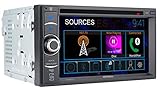 JENSEN CDR462 6.2 inch LED Multimedia Touch Screen Double Din Car Stereo |CD & DVD Player | Push to Talk Assistant | Bluetooth | Steering Wheel Control | USB & microSD Ports
